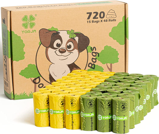 Extra Thick & Strong Dog Poop Bags - 720 Leak-Proof Rolls Made from Eco-Friendly Corn Starch Blend