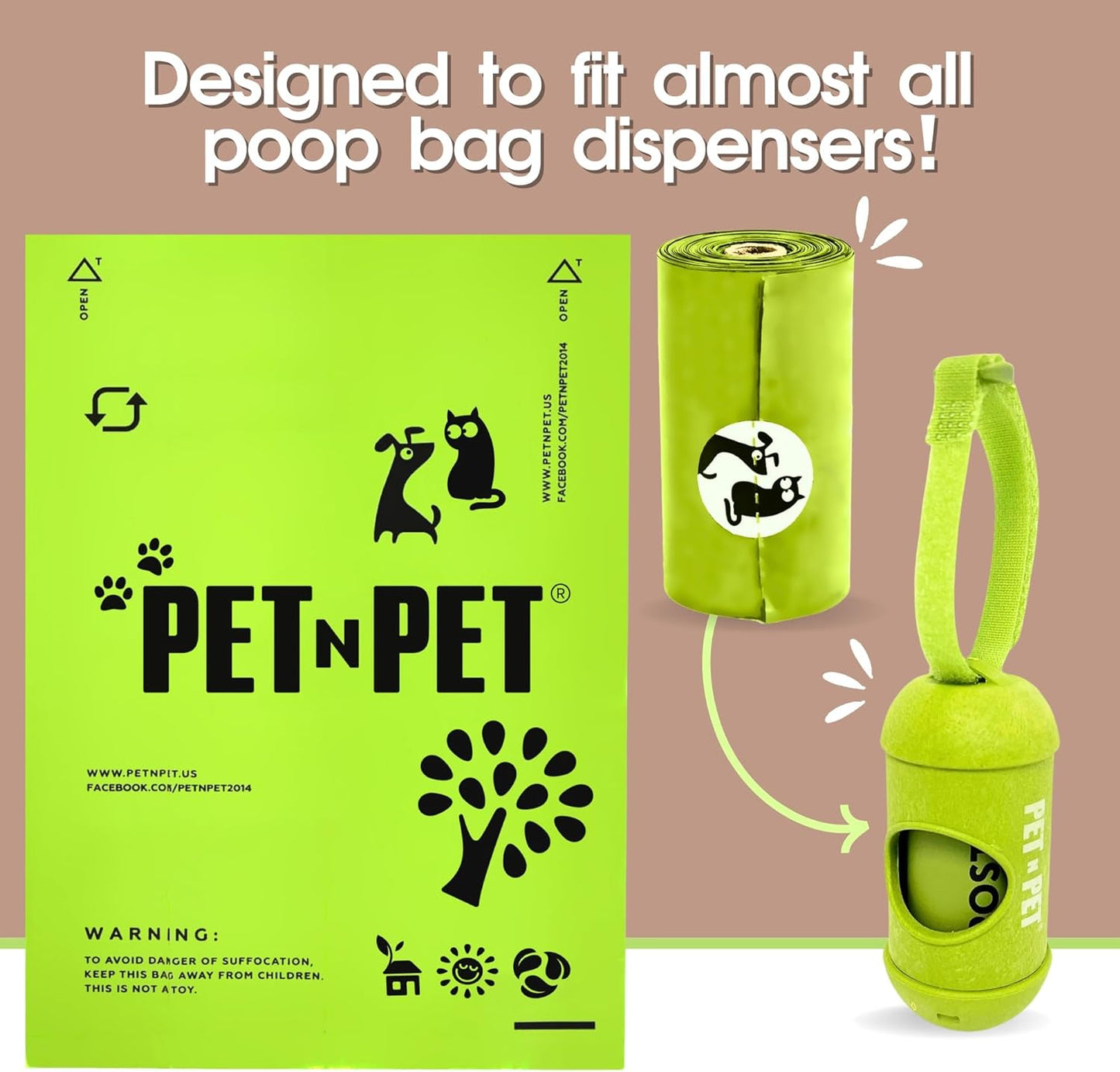 Eco-Friendly Dog Poop Bags - 240 Count, Thick & Leak-Proof Rolls for Easy Cleanup